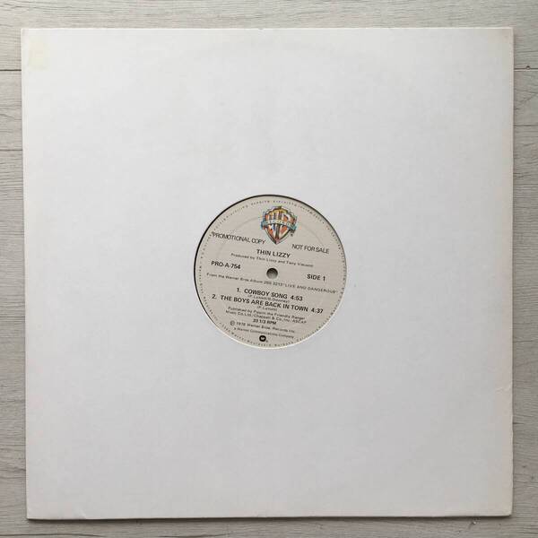 THIN LIZZY COWBOY SONGS US盤 PROMO