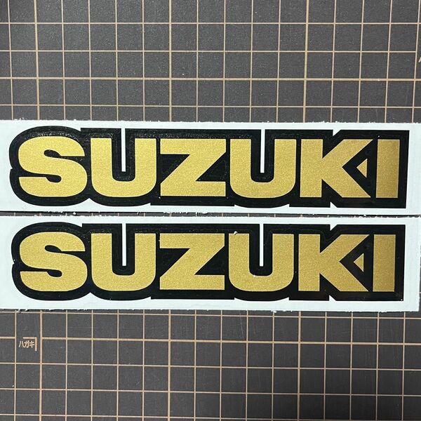 suzuki スズキ　2色貼り【黒、金】カッティングステッカー　２枚セット