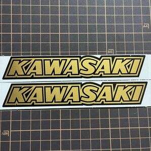 Kawasaki カワサキ　カッティングステッカー　旧車　重ね貼り【黒、金】