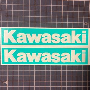 KAWASAKI マスキングシート 2枚セット　　　　　　　転写シート付き　旧車　塗装　 カワサキ　苗字 ステッカー