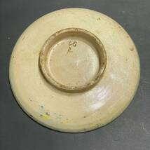 古陶磁 ペルシャ陶器 多彩釉高台皿 イスラム陶器 イラン ペルシア陶器_画像7