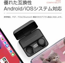 Bluetooth イヤホン 超小型 ミニ 完全ワイヤレス ブルートゥースイヤホン スポーツ Bluetooth5.0 自動ペアリング 両耳 (ブラック)_画像3