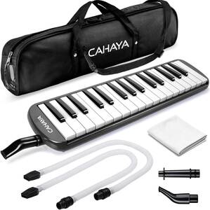 CAHAYA Melodica 鍵盤ハーモニカ 32鍵 【FDA認証取得】 最新2Way仕様 立奏卓奏 手提げ 肩掛け メロディー ピアノ 32鍵 多功能