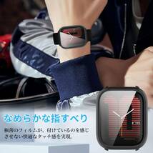 For Amazfit Active ケース フィルム+PCフレーム 一体型 カバー Amazfit Active用防水防塵保護ケース全面保護 装着簡単 高透過率 ブラック_画像2