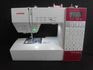 専門店 整備済★ジャノメ コンピューターミシン★エクールM500★フットコントローラー付★定価165,000円★JANOME★1円～★即決有