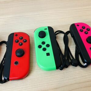 ◯ Nintendo Switch ニンテンドースイッチ Joy-Con ジョイコン 5本セット(グリーン＆ピンク)(ネオンブルー&ネオンレッド)レッドの画像3