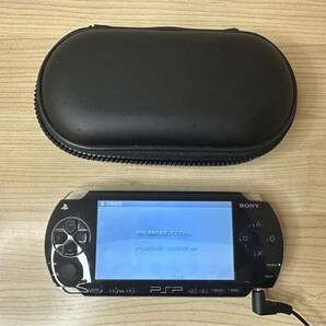 ♪ PlayStation プレイステーション ポータブル PSP 1000 ブラック コードソフトケース付 通電確認済みの画像1