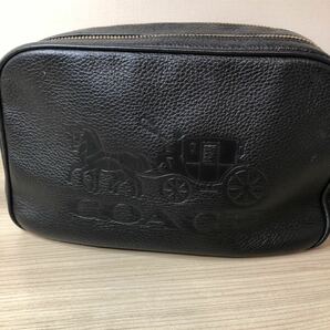 ◯ COACH コーチ F75818 ホースアンドキャリッジ レザー ペブルドレザー ジェス クロスボディバッグ ショルダーバッグ ブラックの画像2