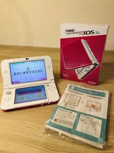 ◯ 通電確認済み New NINTENDO 3DSLL 本体 ピンク ホワイト 任天堂 ニンテンドー PINK WHITE 箱説付 コード欠品