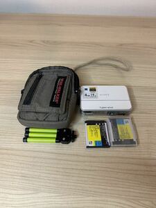 ◆【動作未確認】SONY Cyber-shot DSC-T2 ソニー サイバーショット　ホワイト コンパクトデジタルカメラ　ケース・三脚・バッテリー×2付