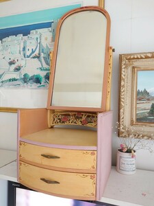  Showa Retro * dresser dresser dresser antique rose * hand paint [ receipt pick up possible ]