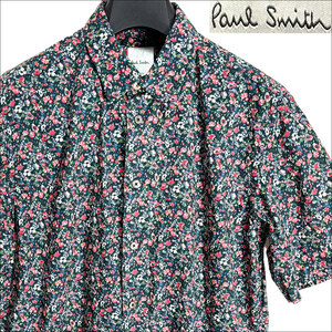 J3584 美品 ポールスミス 近年モデル 現行タグ ARCHIVE FLORAL プリント半袖シャツ マルチカラー M Paul Smith