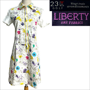 J7174 美品 23区ゴルフ リバティ LIBERTY ワンピース ホワイト 2 23区GOLF