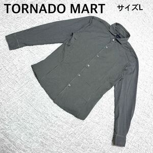 TORNADO MART トルネードマート長袖ドットシャツ　ブラック　サイズL