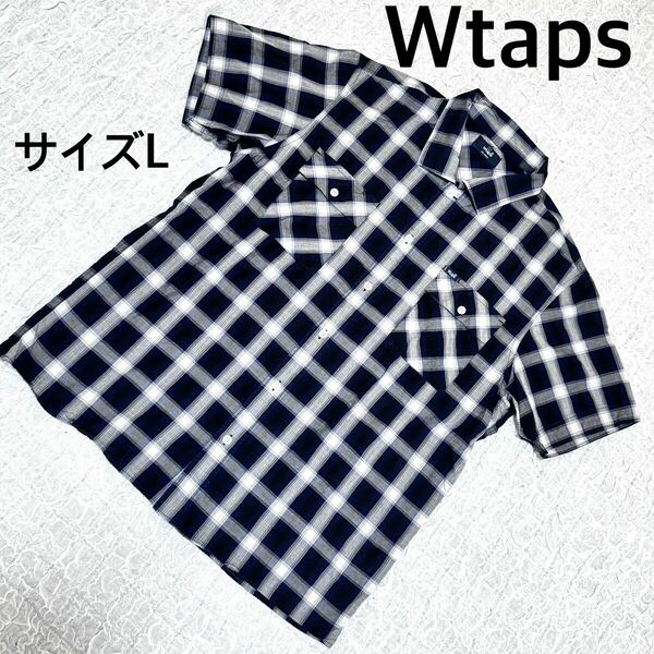 Wtaps ダブルタップス　半袖チェックシャツ　サイズL ブラック