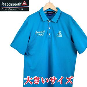 ★サイズLL★le coq sportif golf collection★半袖ポロシャツ ルコック ゴルフコレクション 大きいサイズ デサント メンズ T2619 古着公園