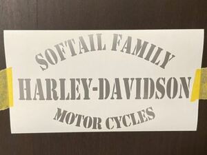  Harley sticker stencil Army Softail Family silver 