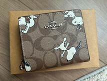 COACH ピーナッツ スヌーピー　二つ折り財布　C4591_画像1