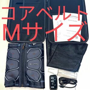 ①パワースーツ コアベルト Mサイズ　SIXPAD シックスパッド　正規品　MTG　core corebelt シックスパット