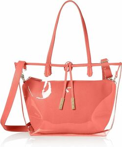  [レミアンドリード] DEPARTURE TOTE DEPTCL CORAL クリアバッグ　BAG トートバッグ　オレンジ　184-958　※3点まで送料1000円