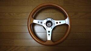 ZYKLUS wooden steering wheel steering wheel wood grain ITALY Italy made φ33cm