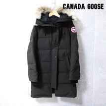 良品 綺麗 CANADA GOOSE カナダグース サイズS/P コヨーテファー ダウンジャケット ダウンコート ロング丈 フード チャコールブラウン_画像1