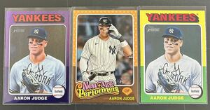 2024 Topps Heritage MLB Aaron Judge Yankees Purple Refractor Base #282 New Age Performers NAP-15 3枚