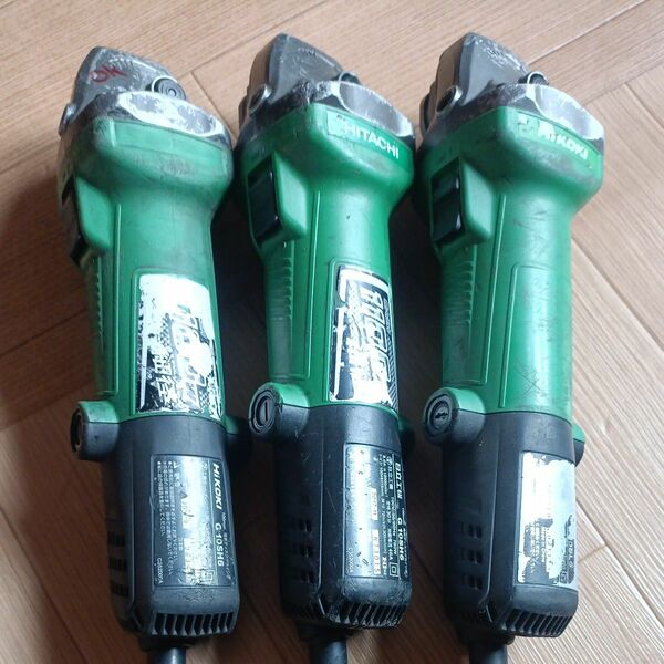 HIKOKI G 10SH6 2台, G 10SL6 1台. 電気ディスクグラインダ