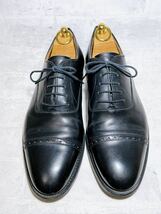 イギリス製【美品】GRENSON 旧グレンソン 高級 ストレートチップ ビジネスシューズ 本革 黒 UK8（約26.5cm）ビンテージ_画像3