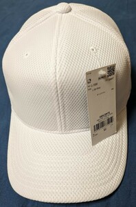 即決♪野球帽子 白 メッシュ キャップ C-7000 デサント ウォッシャブル 角型　Lサイズ