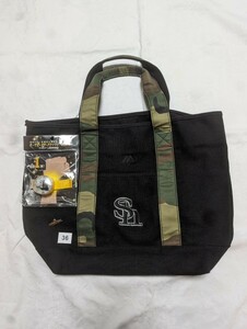 36. SoftBank Hawk s| tote bag, Star flash, pin badge together 