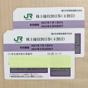【匿名配送】JR東日本　株主優待券　2枚　有効期限2024年6月30日