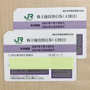 【匿名配送】JR東日本 株主優待券 2枚 有効期限2024年6月30日の画像1