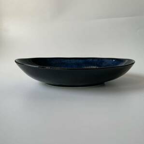 美濃焼 窯変 パスタ皿 藍色 オーバル皿 ネイビー カレー皿 2点の画像4