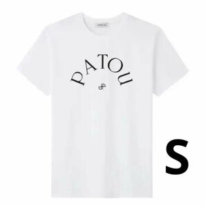 新品 訳あり【S】PATOU パトゥ ロゴ入り 白Tシャツ