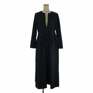 POSTELEGANT / ポステレガント | Wool Triacetate Twill Dress ウール トリアセテート ツイルドレス ワンピース | S | ネイビー