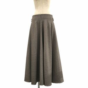 foufou / フーフー | checked skirt ”chidori” 千鳥格子柄 ロングスカート | 0 | ブラウン | レディース