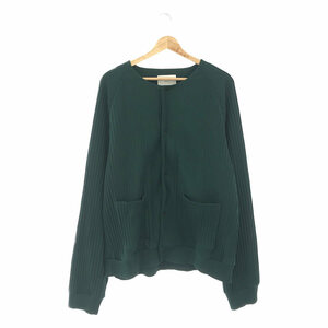 stein / シュタイン | 2021SS | PLEATED KNIT CARDIGAN プリーツ ニット カーディガン | L | グリーン | メンズ