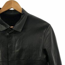 【美品】 m.a+ / エムエークロス | leather jacket / レザー シャツ ジャケット | 44 | black | レディース_画像2