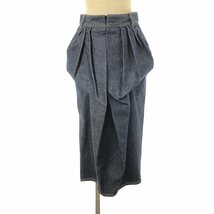 【美品】 Maison Margiela / メゾンマルジェラ | 2023AW | デニム プリーツ スカート | 38 | インディゴ | レディース_画像1