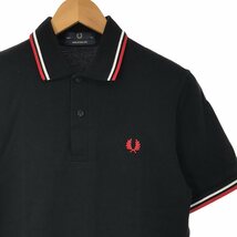 FRED PERRY / フレッドペリー | 鹿の子 ポロシャツ | 36 | ブラック | メンズ_画像2