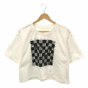 MM6 Maison Margiela / エムエムシックスメゾンマルジェラ | 2019SS | CHECKERS PRINTED SHORT TEE Tシャツ | 1 | ホワイト/ブラック
