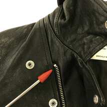 beautiful people / ビューティフルピープル | vintage leather riders jacket ライダースジャケット | 140 | ブラック | レディース_画像9