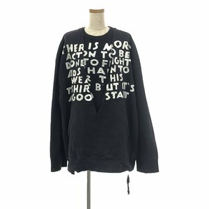 MM6 Maison Margiela / エムエムシックスメゾンマルジェラ | 2019SS | Sweat shirt with top レイヤード トレーナー | XS | ブラック