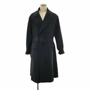 【美品】 blurhms / ブラームス | Wool Surge Motorcycle Coat / ウールサージ モーターサイクル オーバーコート | 3 | DarkNavy