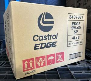 送料込み！！カストロール エッジ 5W-40 4L×6缶 ワンケース エンジンオイル 全合成油 API SP A3/B4 EDGE CASTROL ガソリン・ディーゼル
