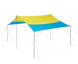 ★極美品　チャムス　タープ　Booby Square Tarp CH62-1343★キャンプ タープテント : Yellow/Blue CHUMS