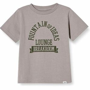 超美品 キッズ Tシャツ カレッジプリント グレイッシュベージュ ロゴ 英語 半袖 クルーネック 半袖Tシャツ BEAMS