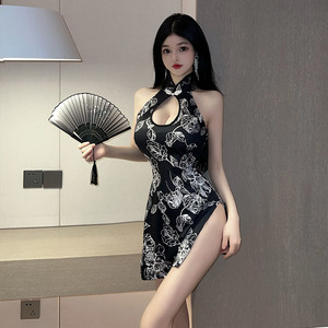 OR1073 супер sexy Ran Jerry глянец цветочный принт симпатичный baby doll [ One-piece * T-back 2 позиций комплект ] Night одежда костюмы 