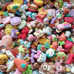  deco parts ribbon animal character raw materials one Point plastic parts material flower flower Heart decoration handcraft 